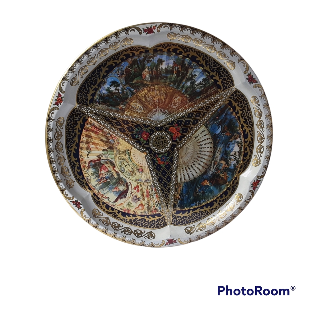Daher Decorated Ware Courting Romantic Scenes Colorful 16" Metal Serving Tray